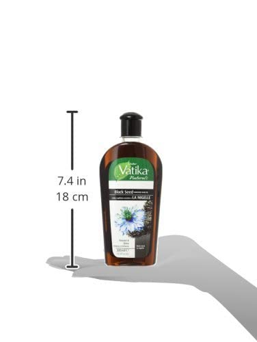 Vatika Naturals Dabur Enriched Black Seed Hair Oil even distribution during application.