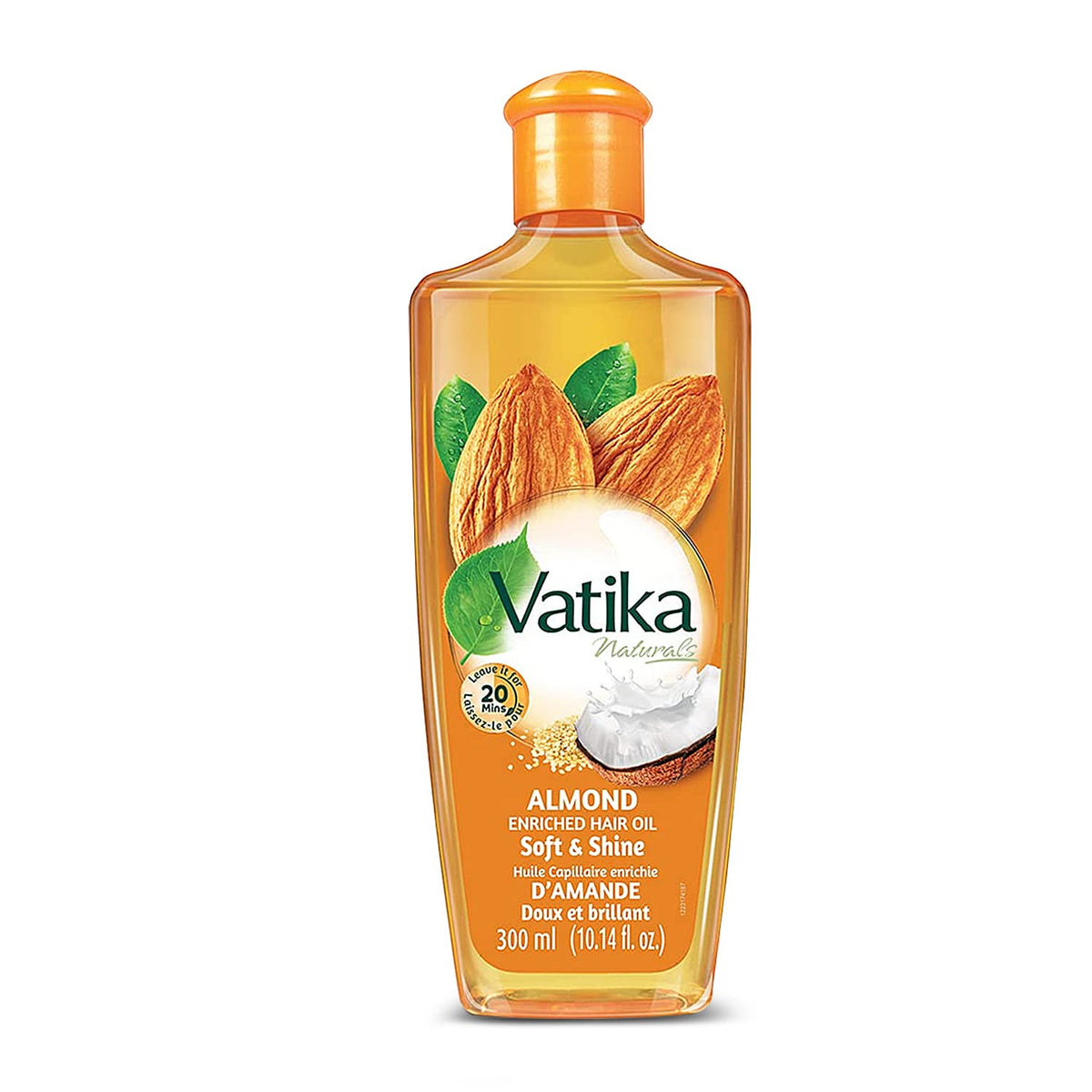 Vatika Naturals Dabur Hair Oil bottle for nourished, manageable hair from root to tip.