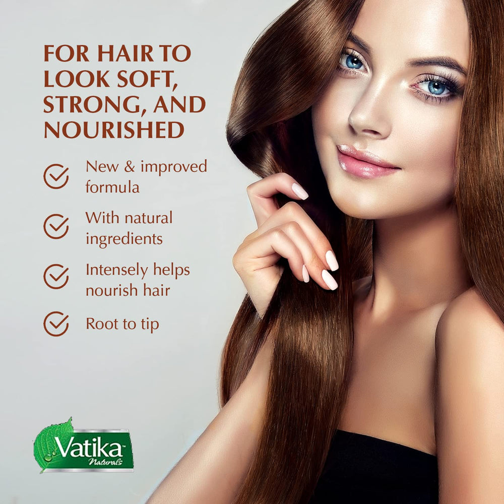 Vatika Naturals Dabur Hair Oil soft, silky hair after use.