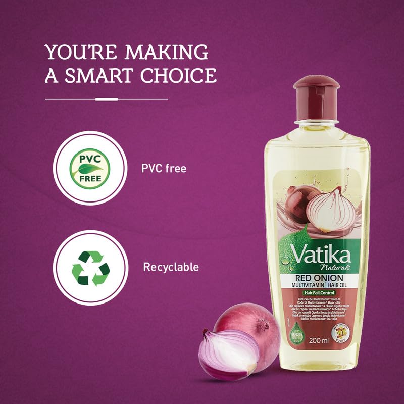 Vatika Naturals natural ingredients label highlights 100% natural extracts.