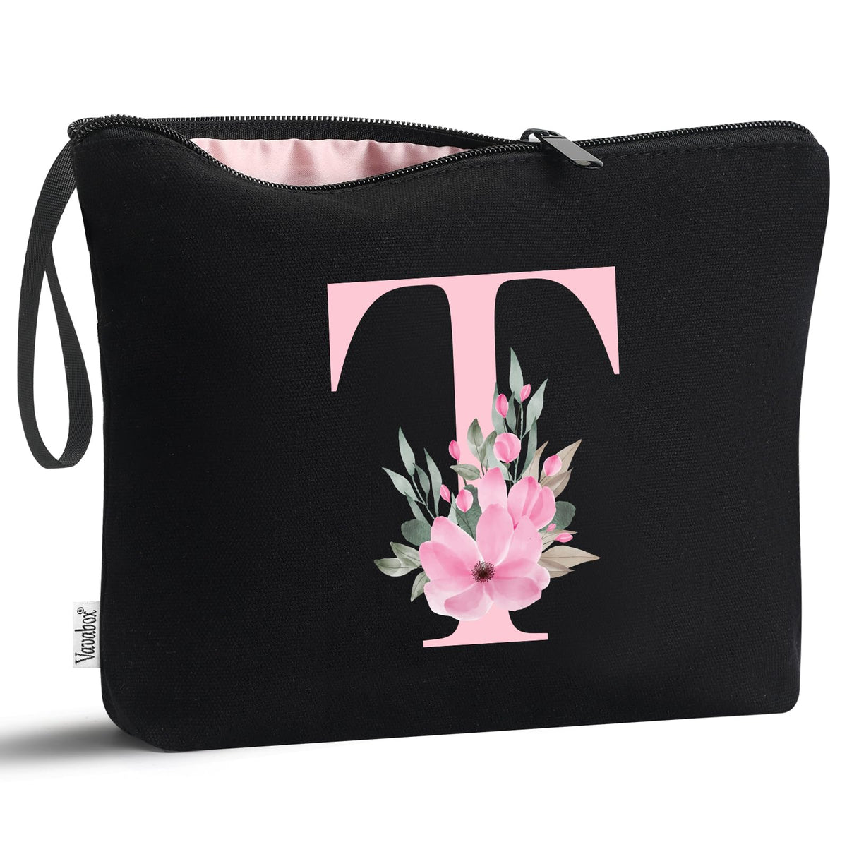Vavabox A-Z personalized makeup bag front print with customizable initials for a thoughtful gift.