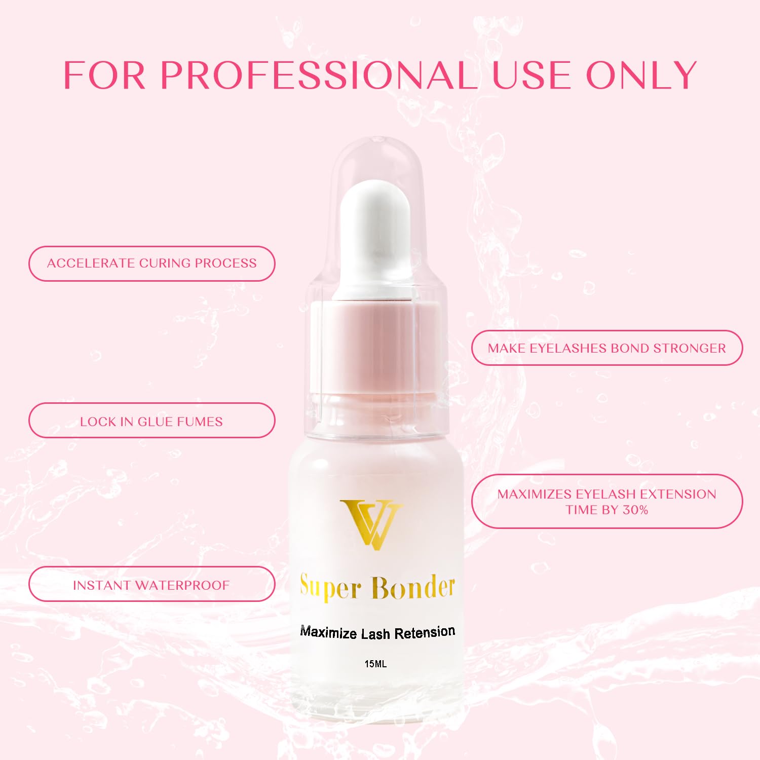 VAVALASH lash bonder applying layer at lash root demonstrates bonding support.