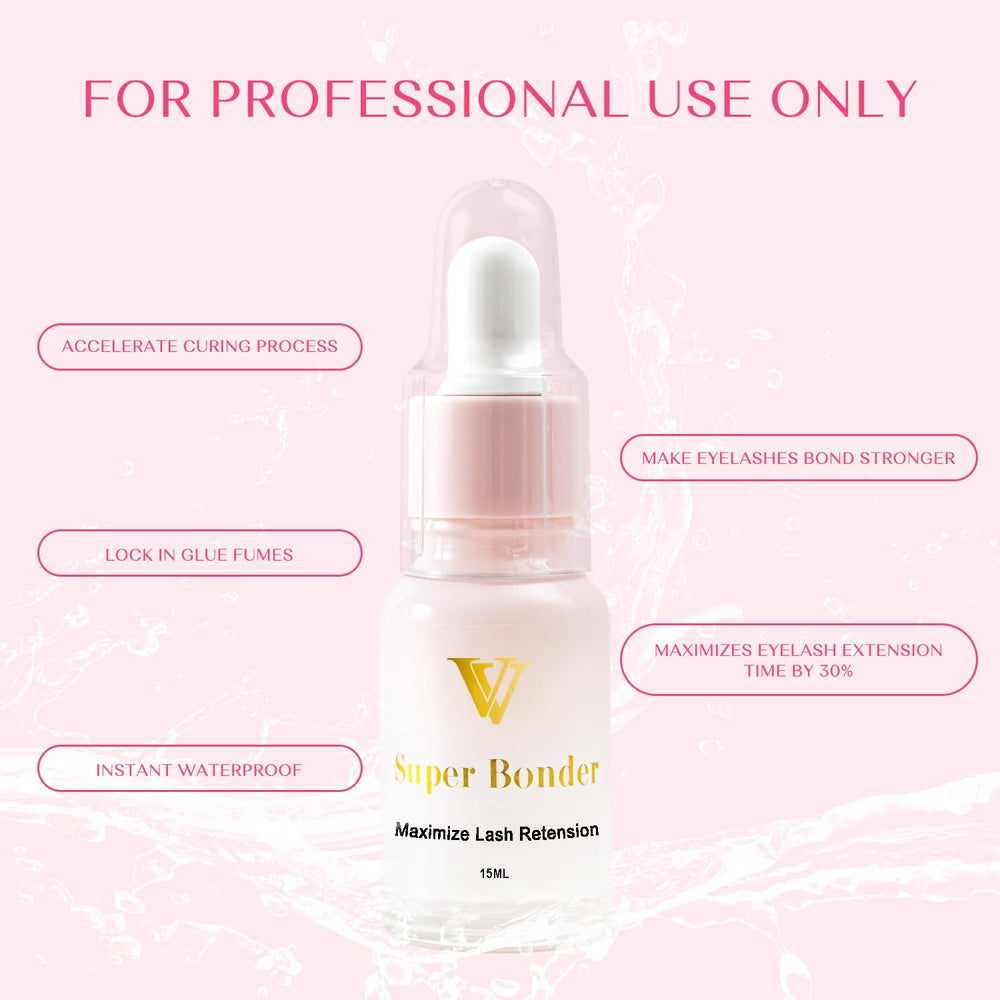 VAVALASH lash bonder applying layer at lash root demonstrates bonding support.