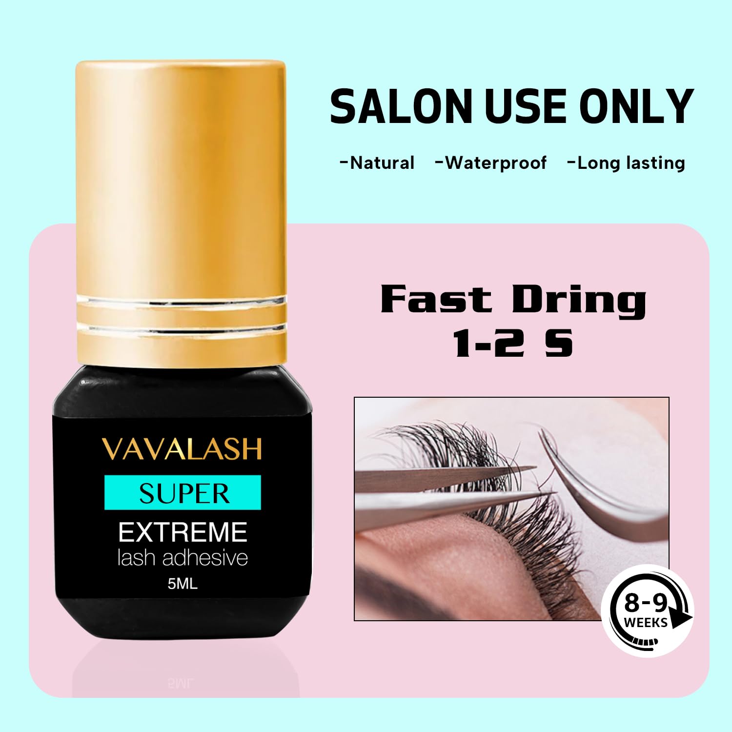 VAVALASH Infinit Super lash glue holding extensions securely for longer wear