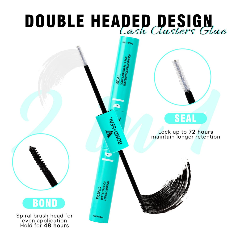 VAVALASH lash bond and seal spiral brush enables even distribution for clean application.