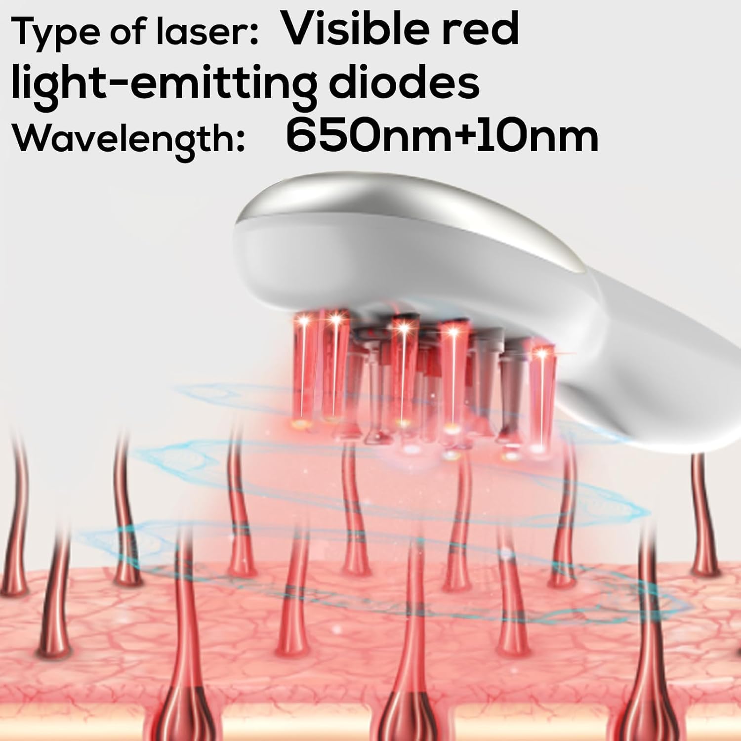 Vavis Lasercomb-001 teeth close-up highlighting comb design for even light delivery
