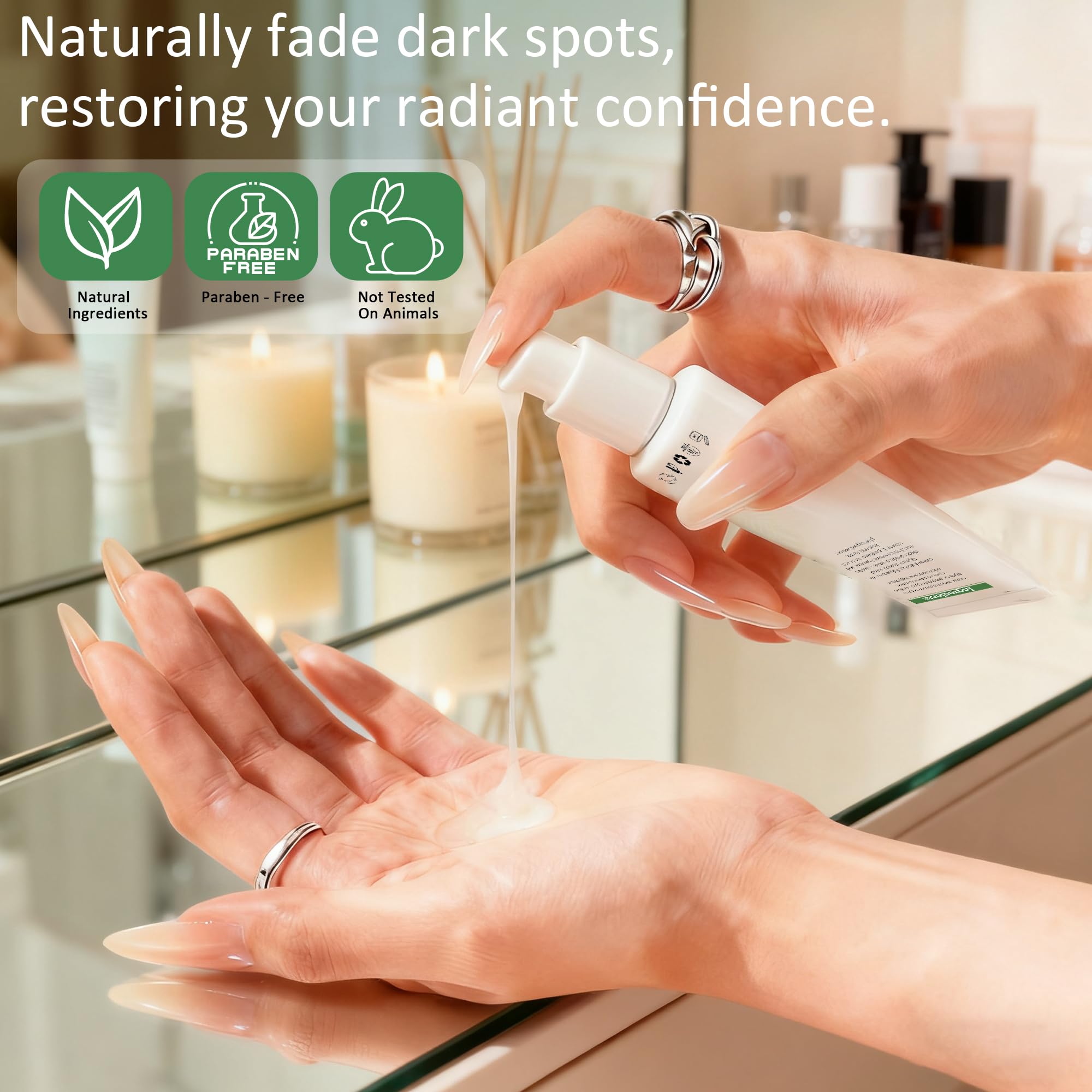 VBBV dark spot remover serum texture shows lightweight absorption without greasiness.