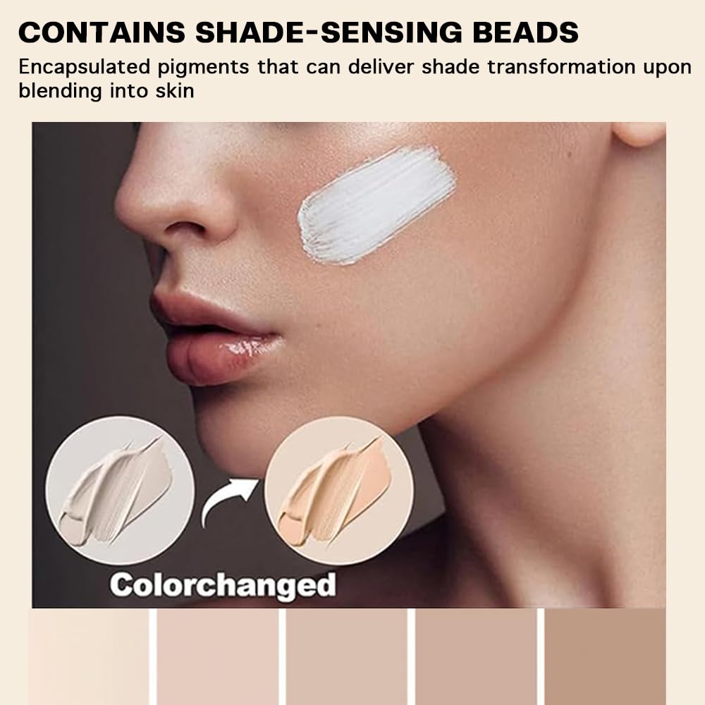 VBEYD Foundation 4-in-1 swatch tone highlights skin tone matching and lightweight coverage.