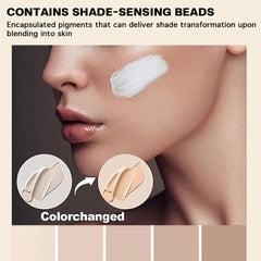 VBEYD Foundation 4-in-1 swatch tone highlights skin tone matching and lightweight coverage.