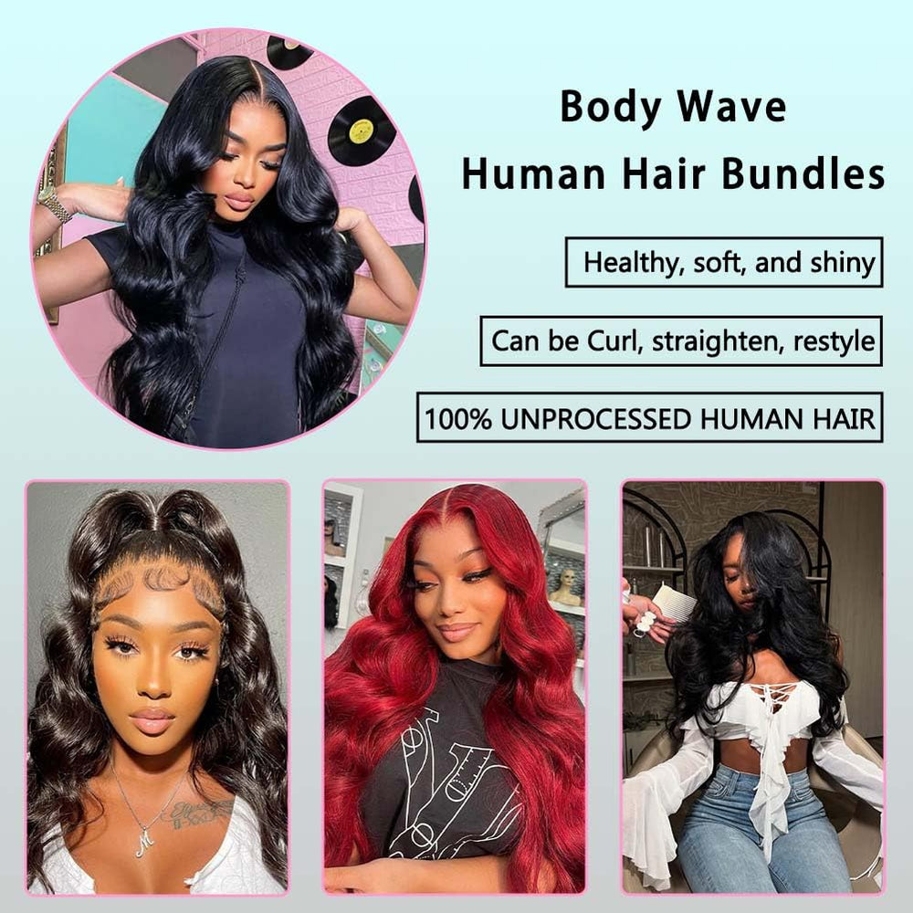 VBOKYD body wave bundles double-machine-weft detail closeup