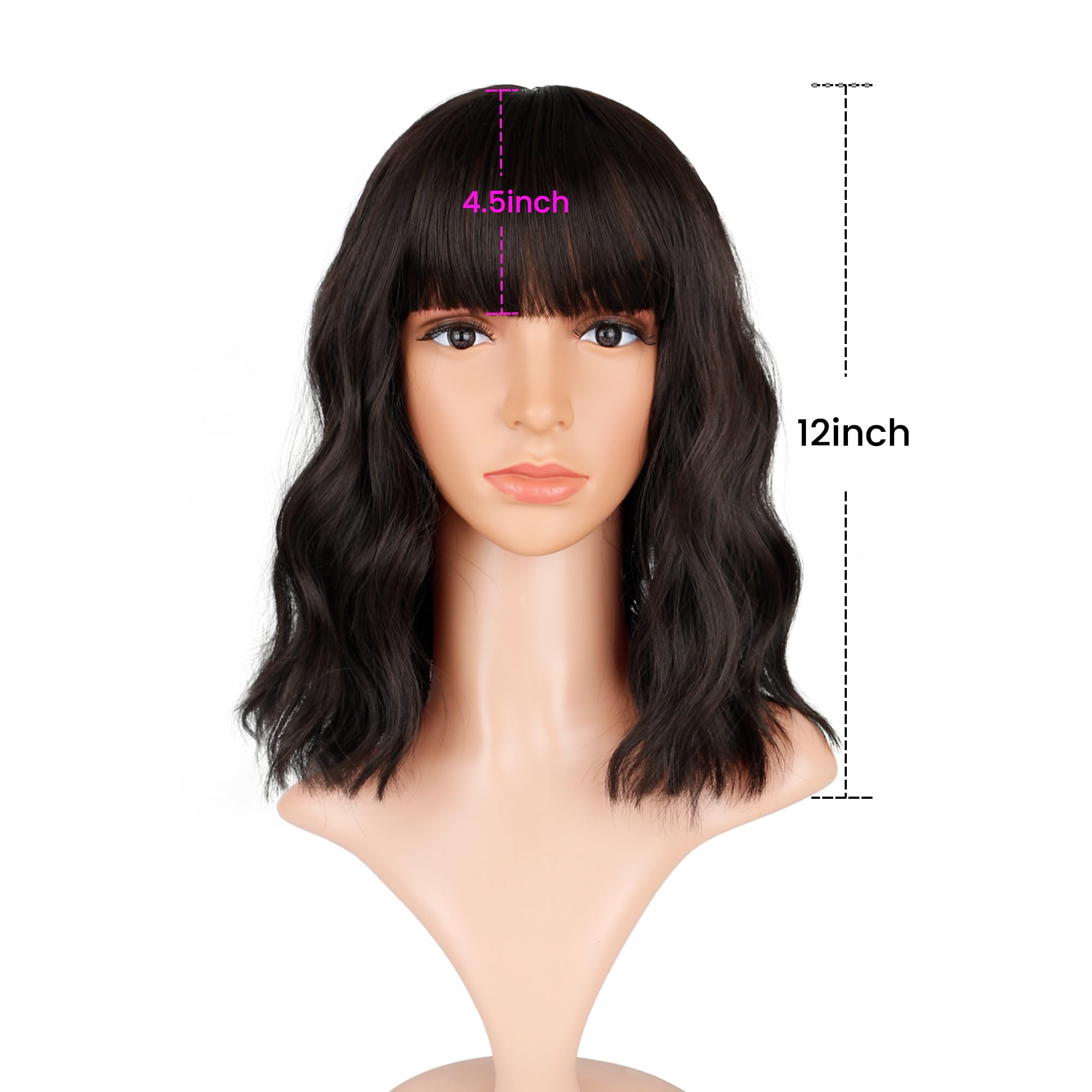 VCKOVCKO wig with adjustable straps ensures secure fit.