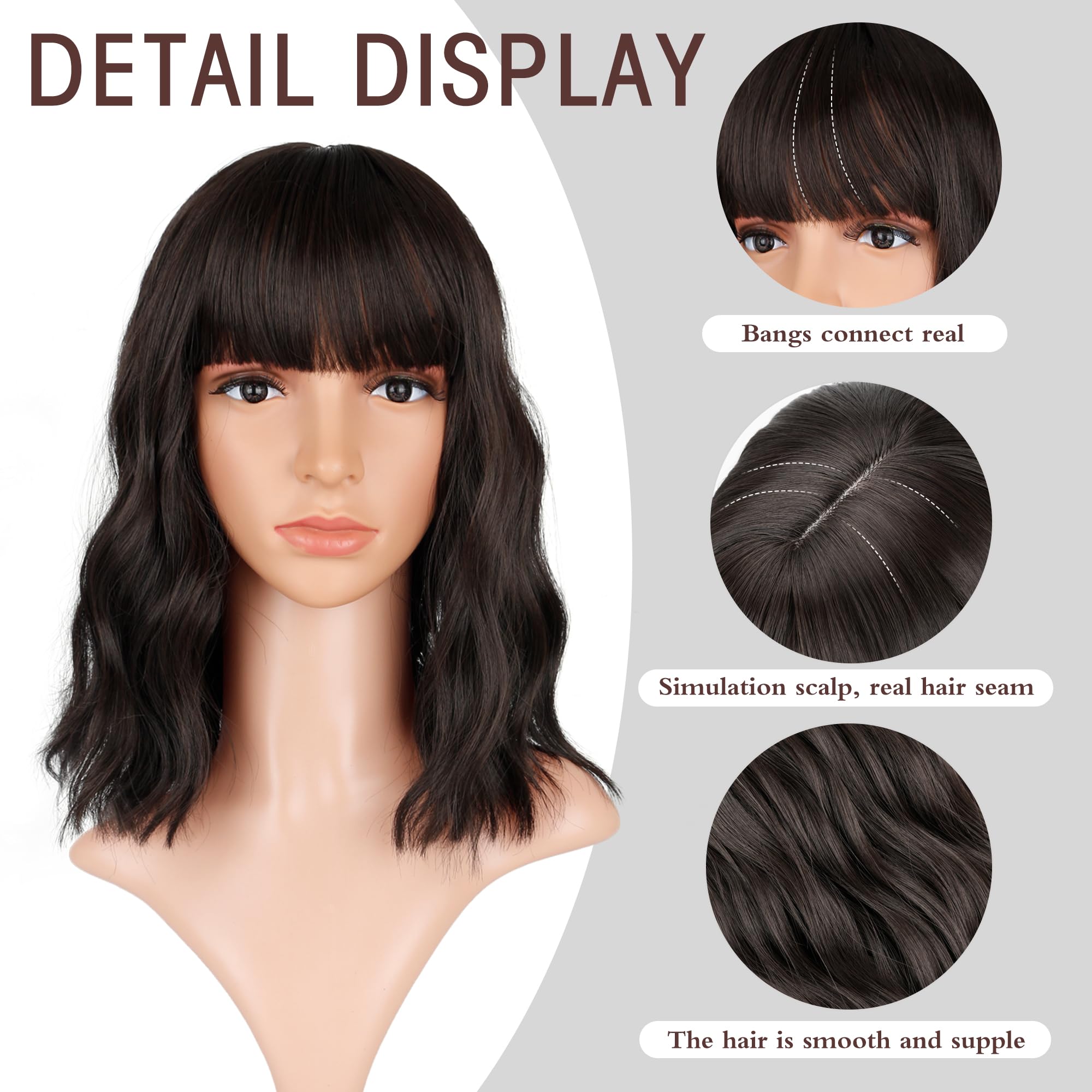 VCKOVCKO silky synthetic fiber resists tangling and shedding.