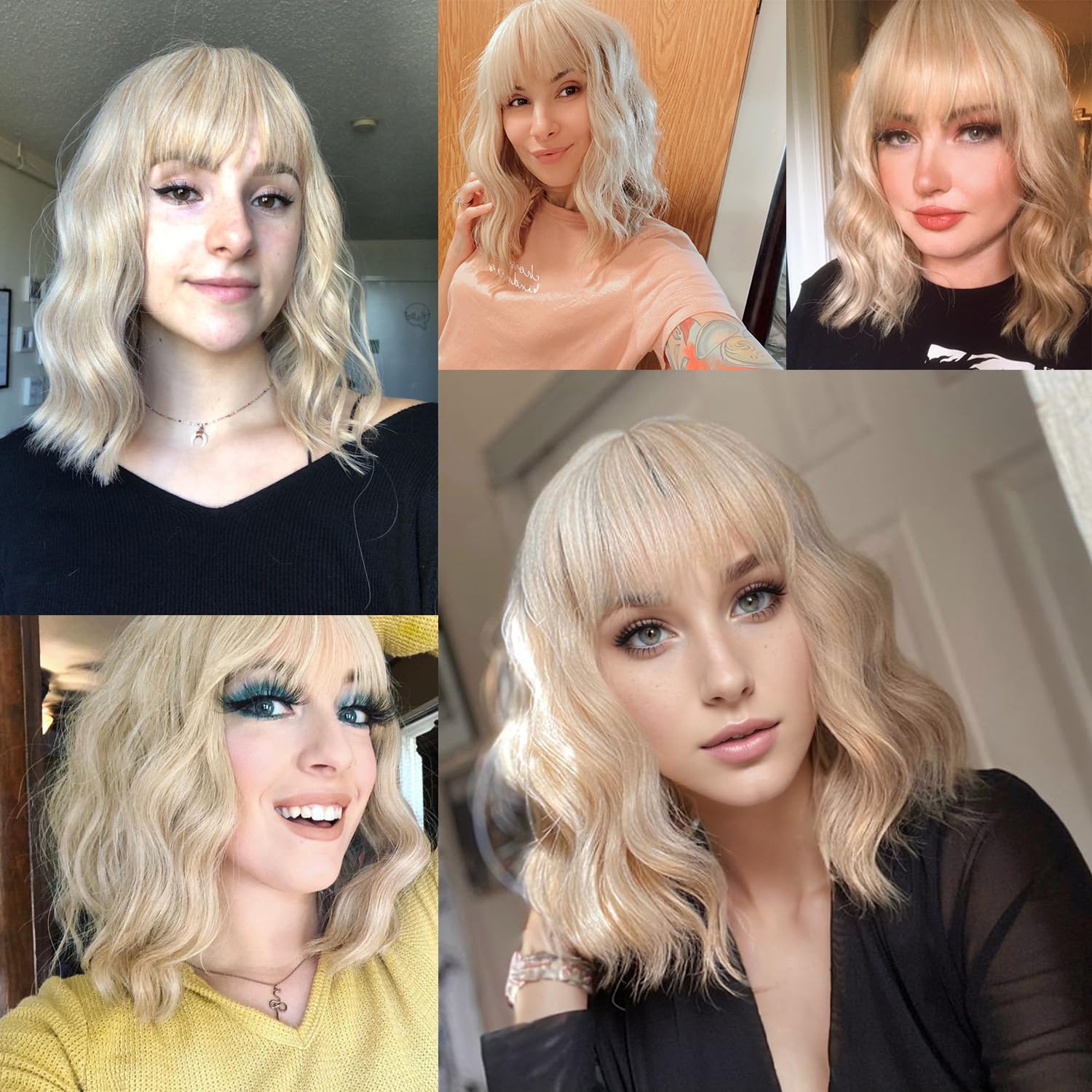 VCKOVCKO wavy natural look wig designed for durability and easy care