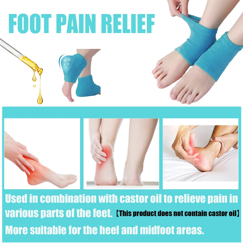 VDFZHL moisturizing heel socks in blue for deep hydration.