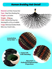 VDZ water wave bulk hair no weft enabling versatile boho crochet and box braids