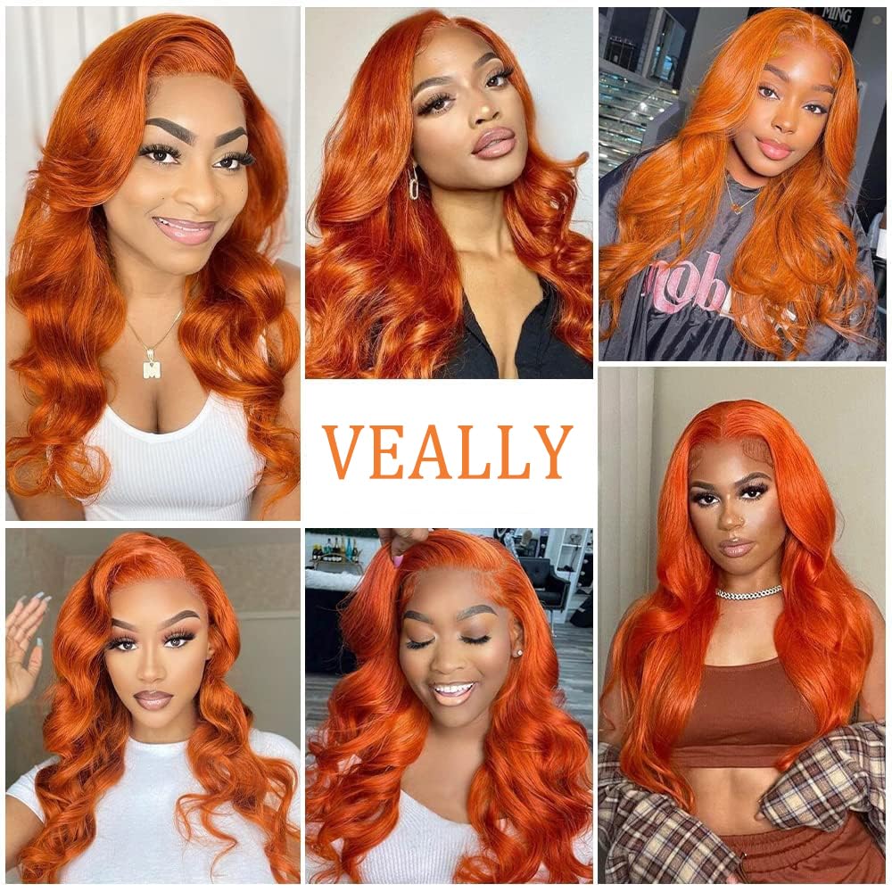 Veally Ginger Orange heat-resistant synthetic fiber