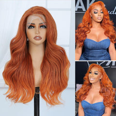 Veally Ginger Orange pre-plucked hairline for easy styling