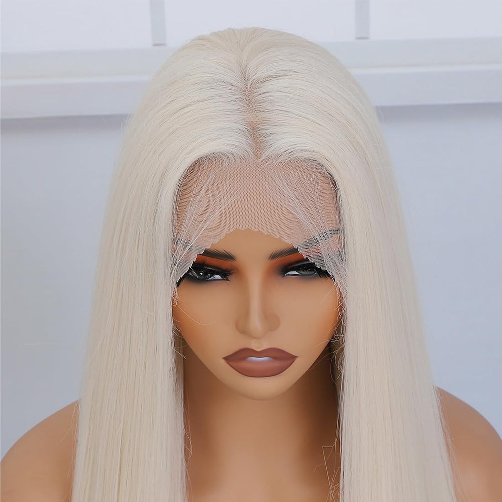 Veally platinum blonde 26 inch wig in packaging highlights ready to wear convenience