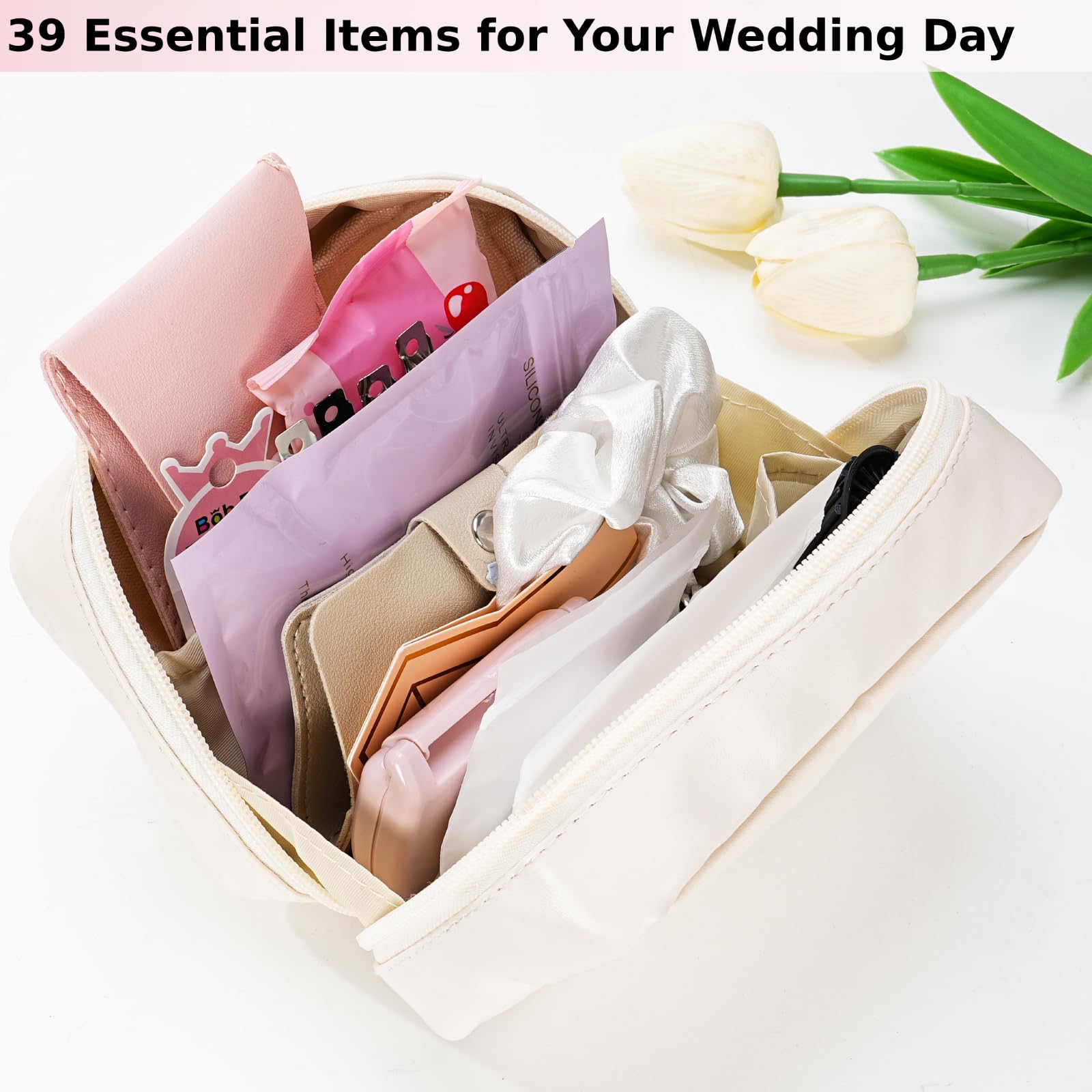 VEAPILS bridal emergency kit contents highlight manicure tools for quick touch-ups.