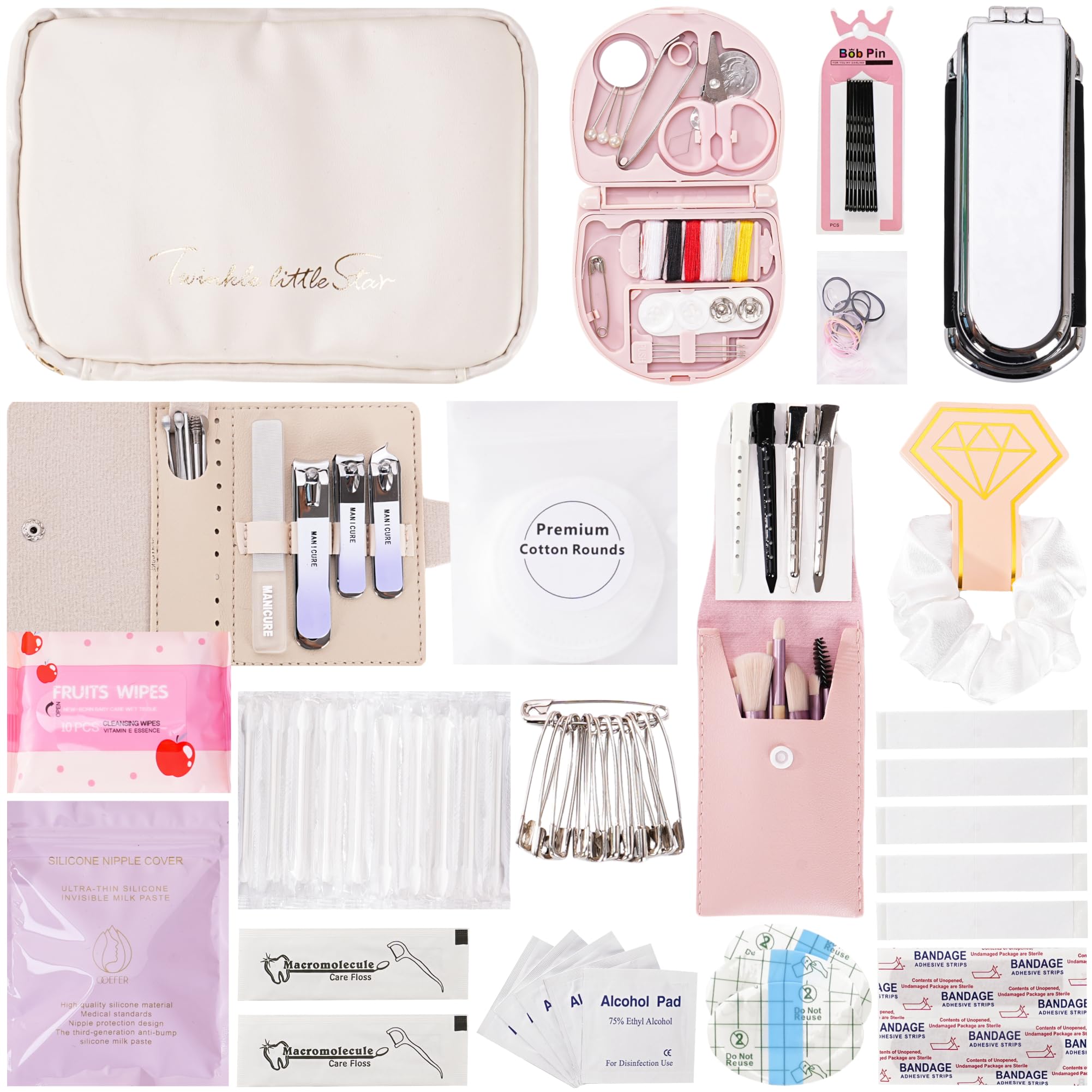 VEAPILS wedding day emergency kit open shows comprehensive bridal essentials for on-the-go bridal fixes.