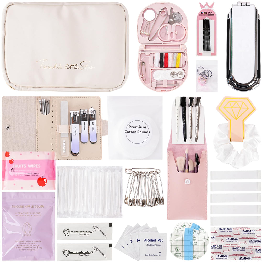 VEAPILS wedding day emergency kit open shows comprehensive bridal essentials for on-the-go bridal fixes.