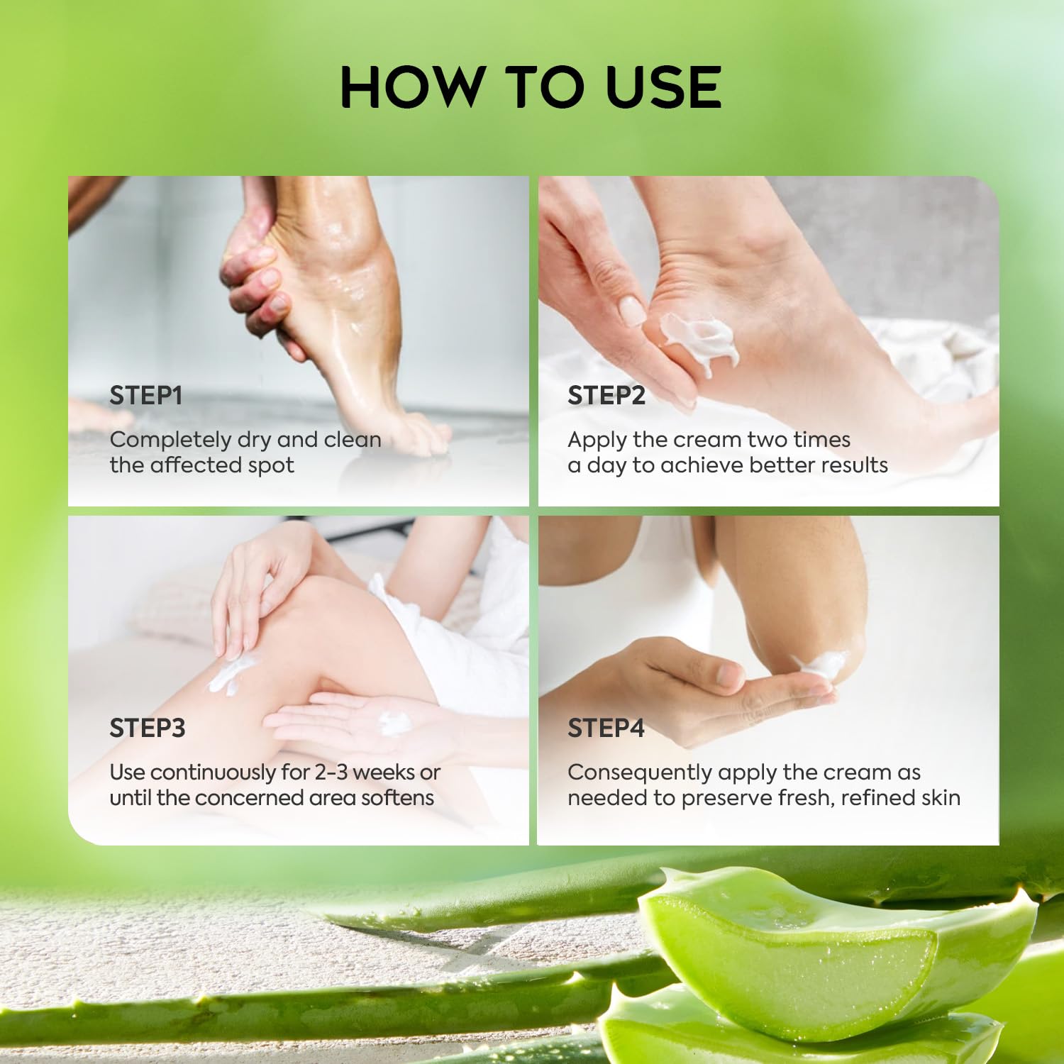 Vebuni Urea Cream with aloe vera and coconut oil soothes and nourishes.