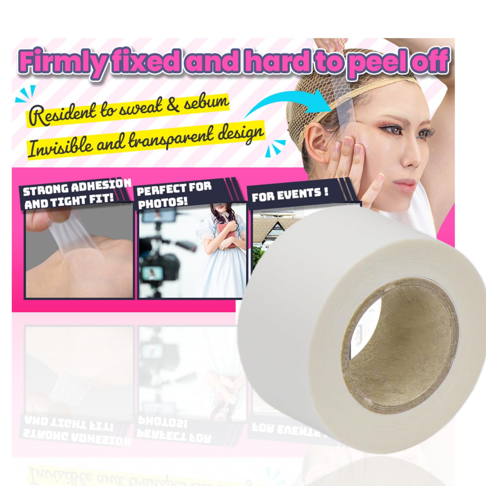 Vectill Cosplay Face Lift Up Tape packaging for discreet cosplay prep