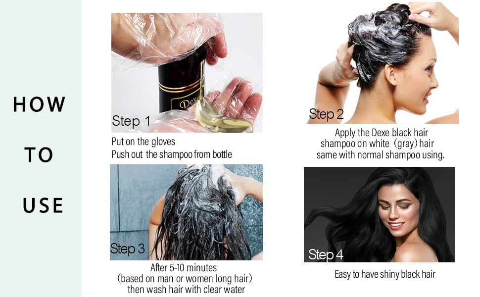 Vedora natural-black hair result showing shiny, healthy strands.