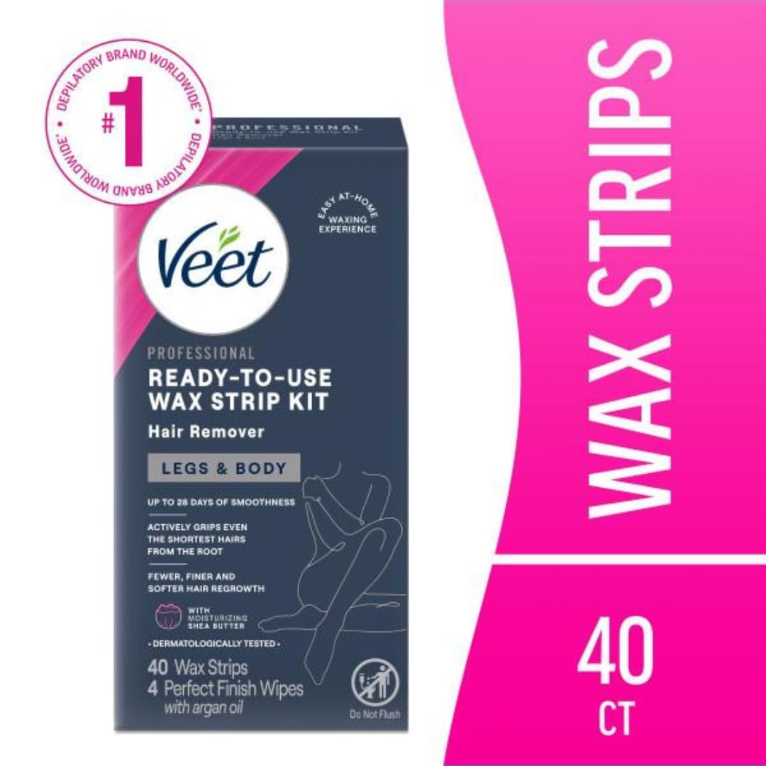 Veet 40-count two-pack packaging highlights value and convenience.