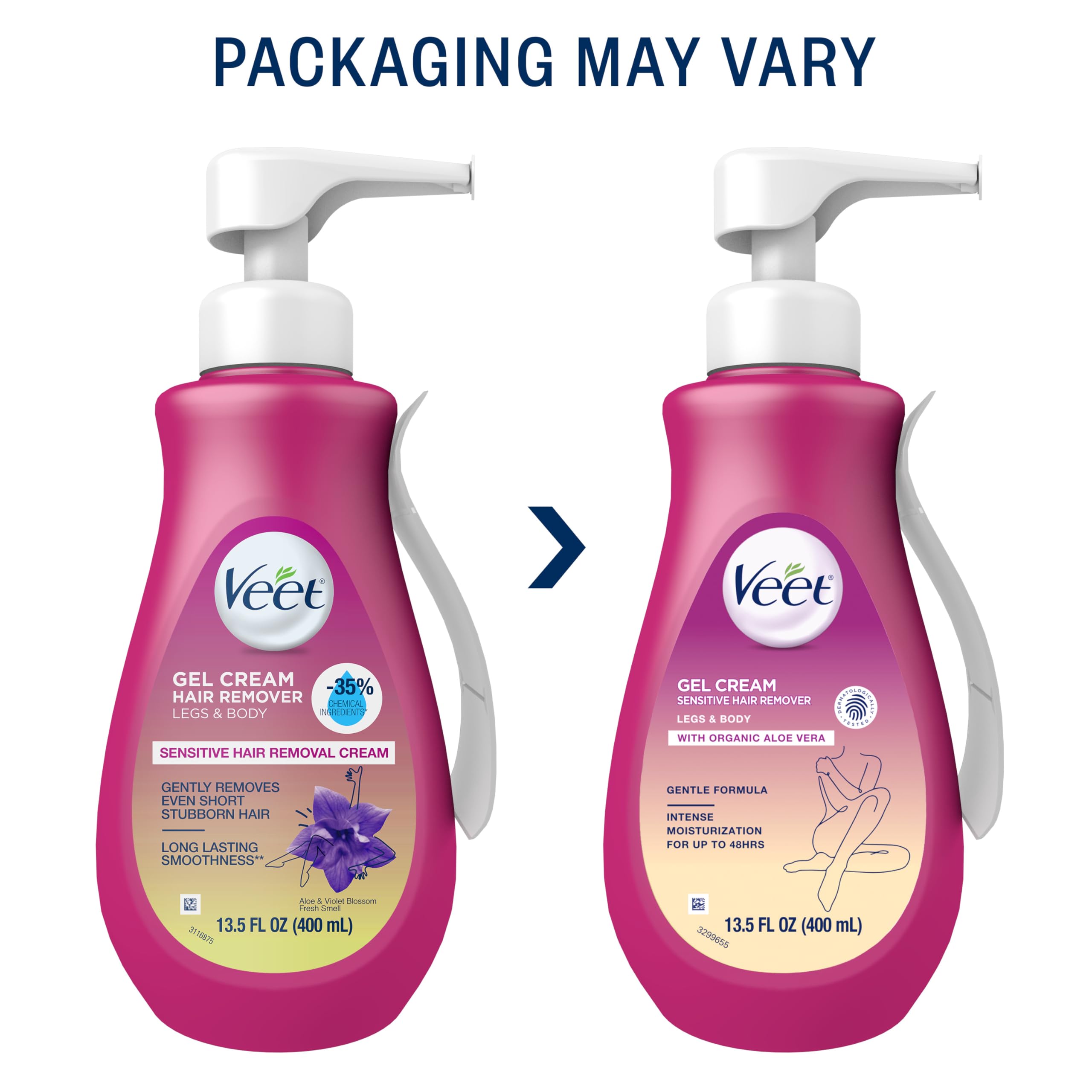 Veet label close-up with directions emphasizing safe, guided application