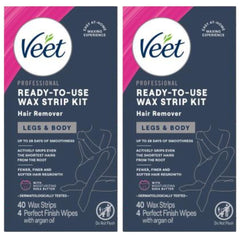 Veet leg and body hair removal kit packaging showcases premium salon-like experience.