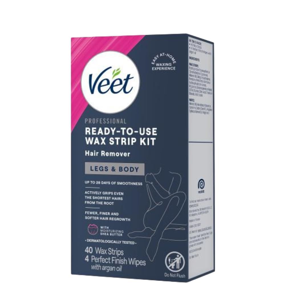 Veet Perfect Finish Wipes included for clean residue removal.