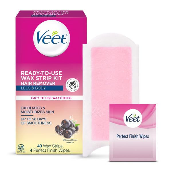 Veet three-pack 40ct display emphasizes value and bulk purchase option.