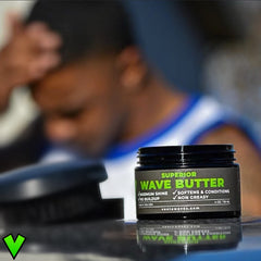 Veeta Superior Wave Grease shaping 360 waves with enhanced definition.