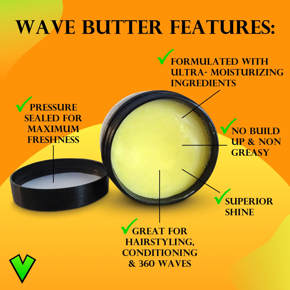 Veeta Wave Grease in hand applying for strong waves with smooth non-greasy finish.