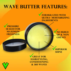 Veeta Wave Grease in hand applying for strong waves with smooth non-greasy finish.