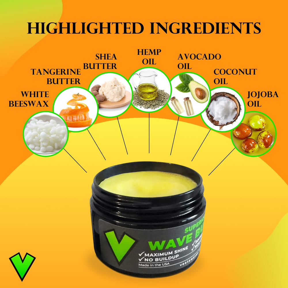 Veeta Wave Grease close-up highlighting creamy texture for deep moisturization.
