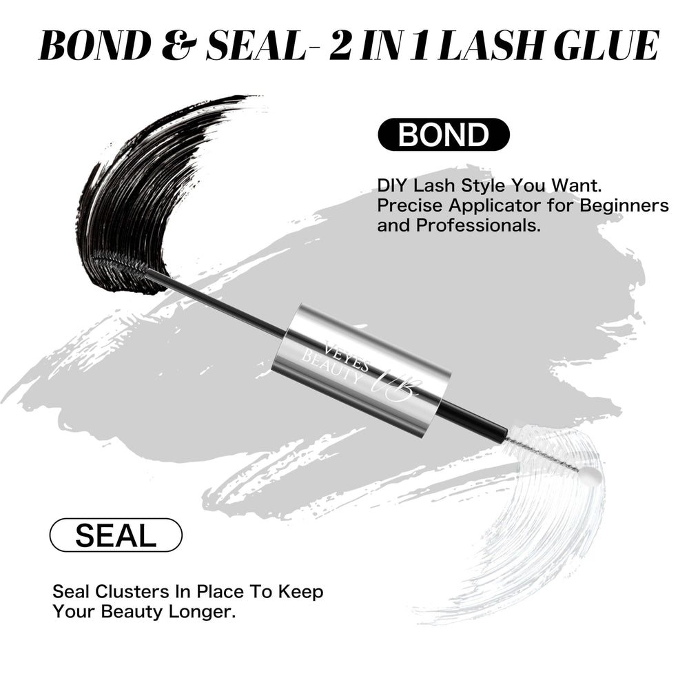 VEYESBEAUTY 2-in-1 lash bond and seal in action delivers dual-function protection.