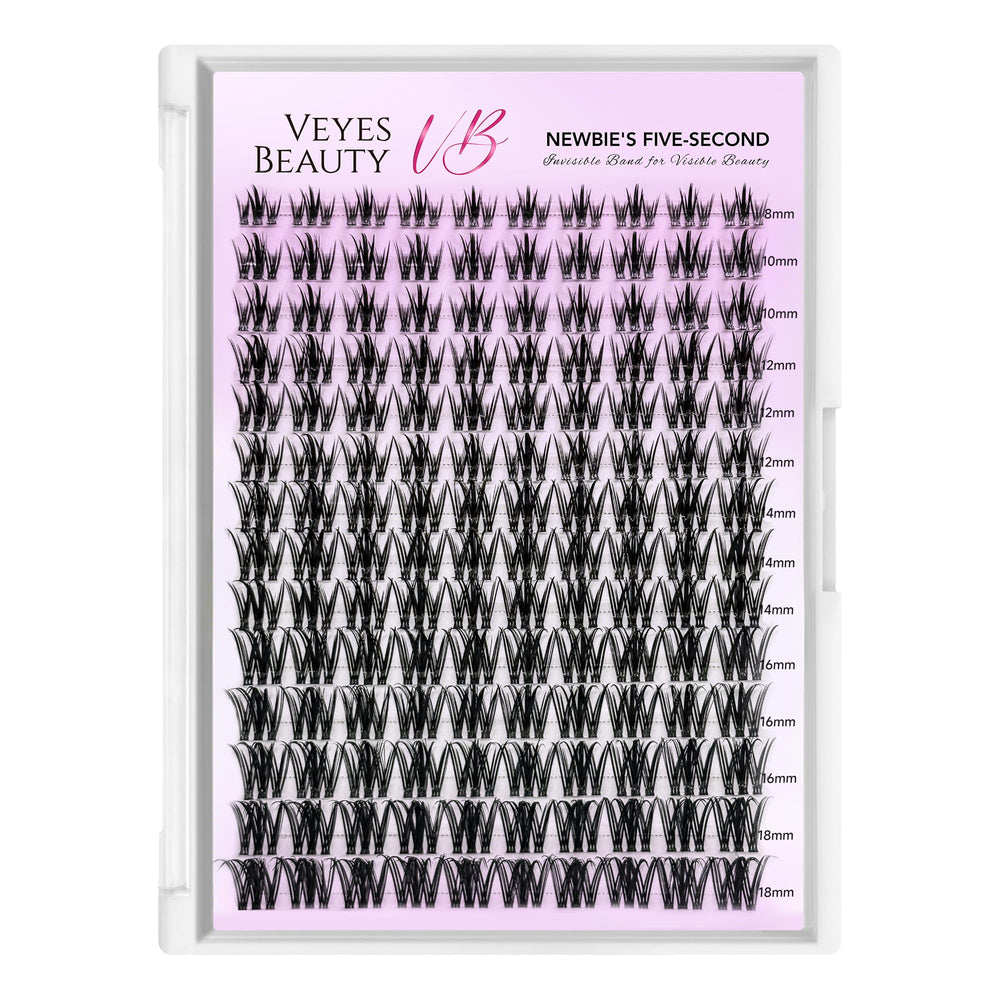 VEYESBEAUTY thin invisible lash band close-up for lightweight wear.