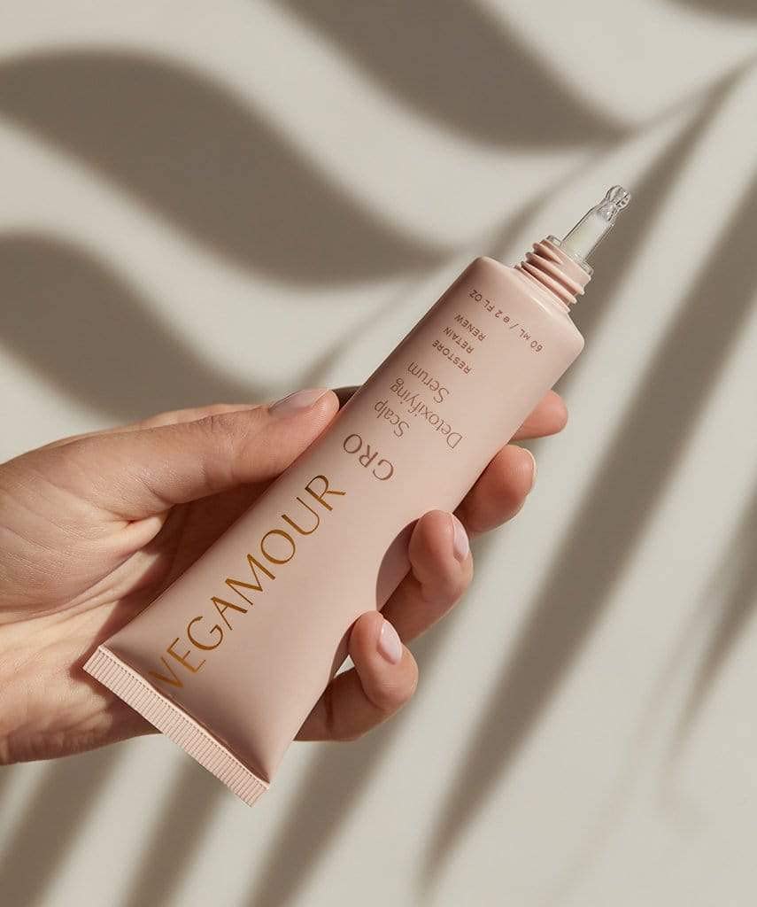 VEGAMOUR GRO Detoxifying Serum baobab and marula oil drop highlights antioxidant hydration