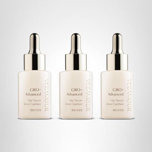 VEGAMOUR GRO+ healthy scalp close-up hints at balanced scalp health.