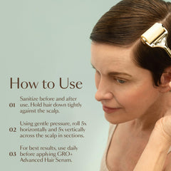 VEGAMOUR GRO+ replacement head wide coverage enables quick, even scalp treatment.