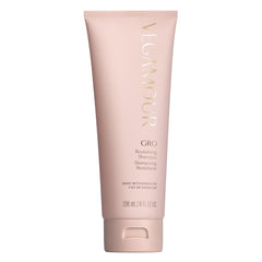 VEGAMOUR GRO Revitalizing Shampoo bottle closeup showing sulfate-free formula for thinning hair