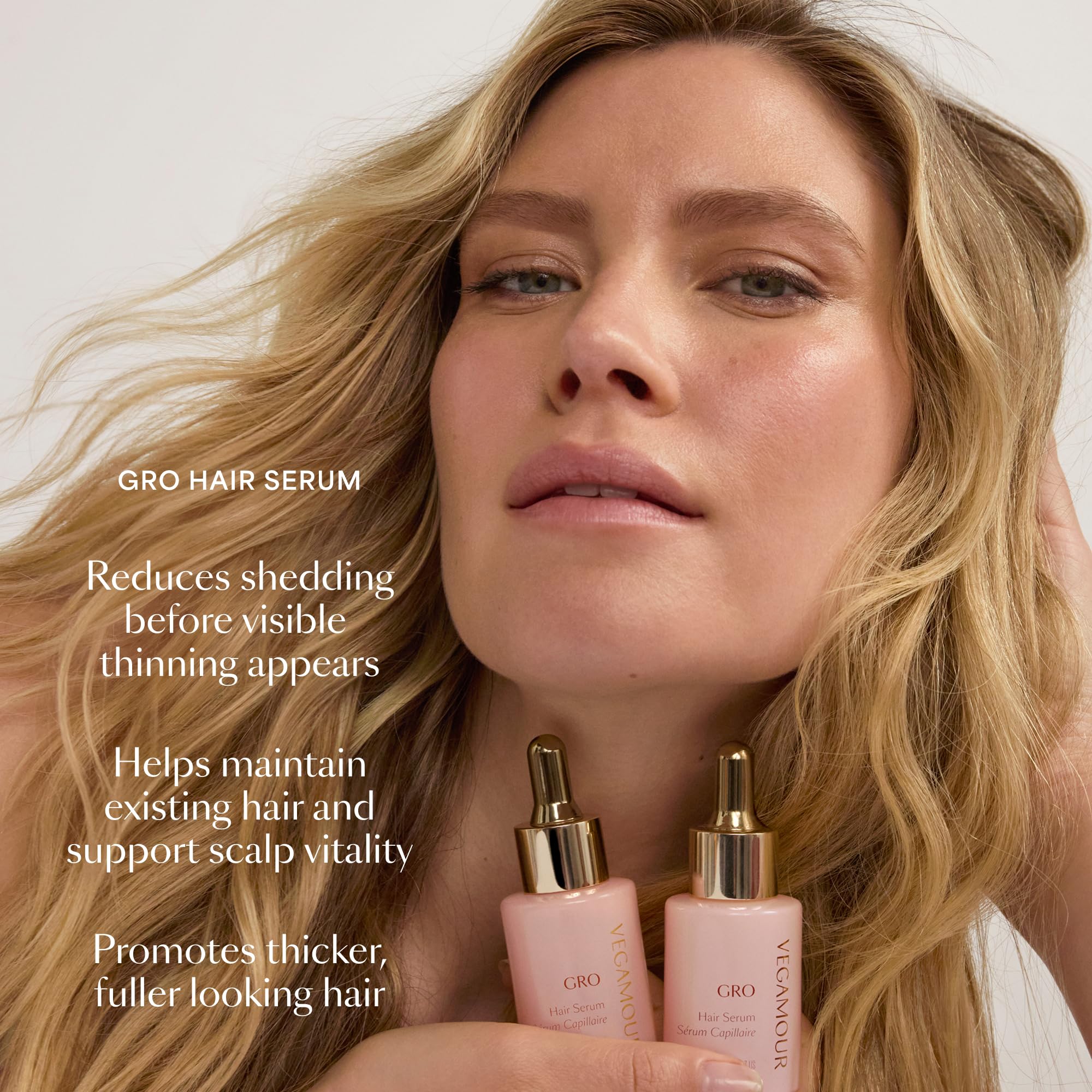 VEGAMOUR GRO shampoo closeup foam energizing scalp cleanse.