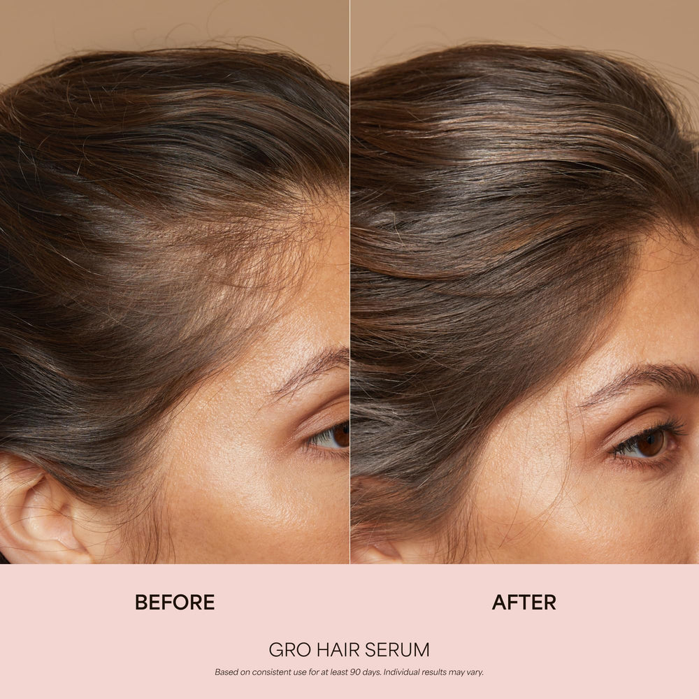 VEGAMOUR GRO travel conditioner tube for smoother, fuller-looking strands.