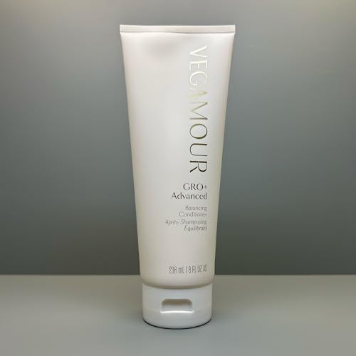 VEGAMOUR GRO+ Balancing Conditioner bottle front highlights product presentation
