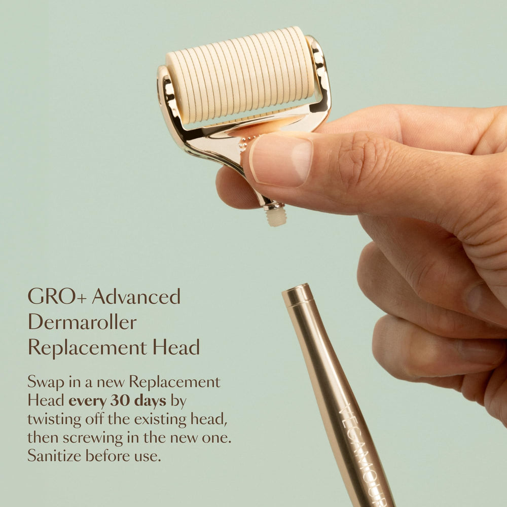 VEGAMOUR GRO+ ergonomic handle provides comfortable grip during routine scalp sessions.