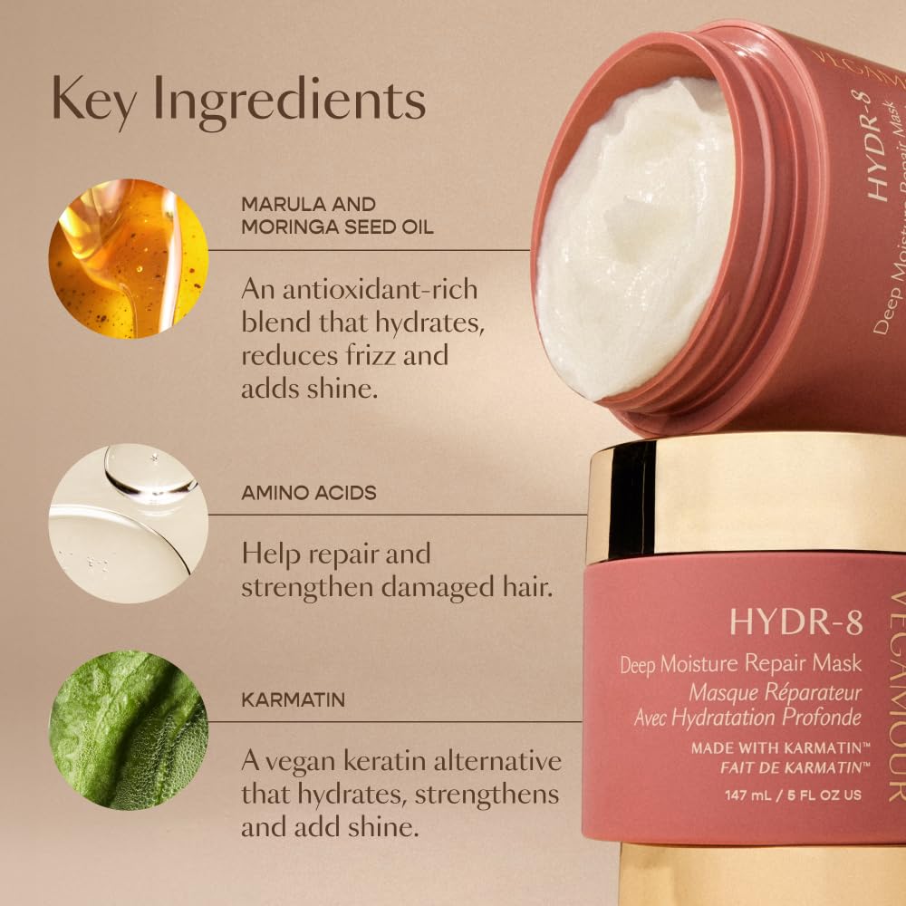 VEGAMOUR HYDR-8 mask karmatin ingredient visual cue