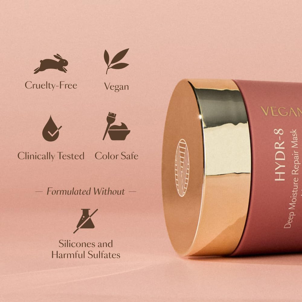 VEGAMOUR HYDR-8 mask no sulfates cruelty-free branding
