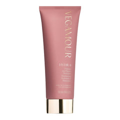VEGAMOUR HYDR-8 shampoo bottle demonstrates vegan hydration for frizz control and shine.